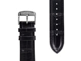 bracelet Uhren — Lederband Calendrier — Band — schwarz Stahl