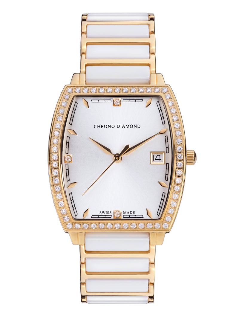 bracelet Uhren — Keramikband Leandra — Band — weiss gold