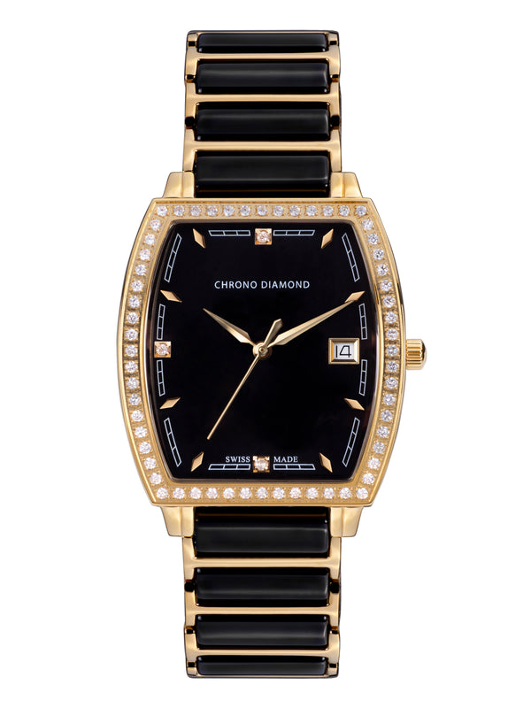 bracelet Uhren — Keramikband Leandra — Band — schwarz gold