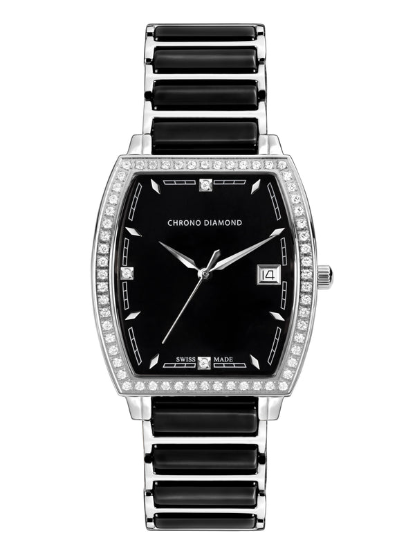 bracelet Uhren — Keramikband Leandra — Band — schwarz silber