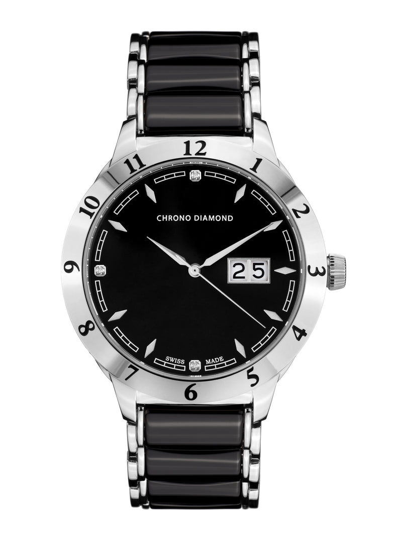 bracelet Uhren — Keramikband Thyrso — Band — schwarz silber