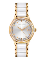 Automatik Uhren — Thyrsa — Chrono Diamond — Gold IP Keramik Weiß