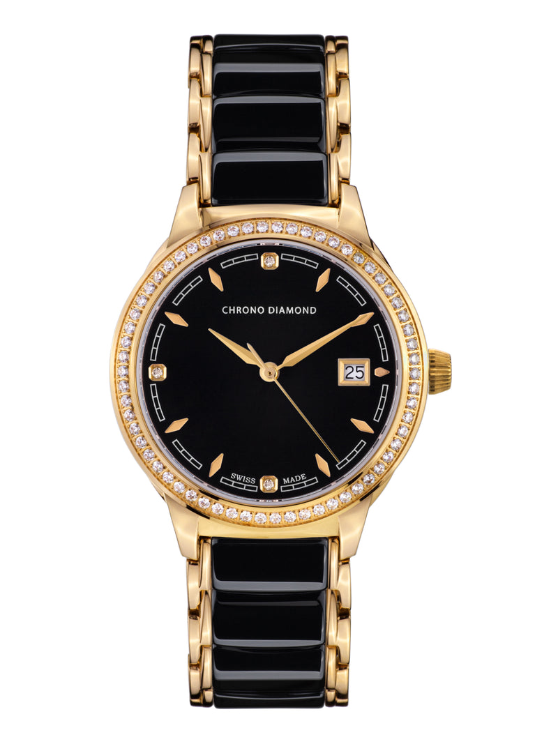 bracelet Uhren — Keramikband Thyrsa — Band — schwarz roségold
