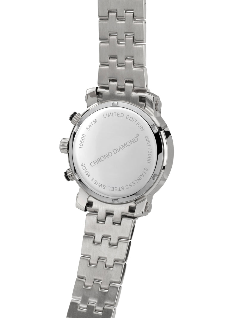 Automatik Uhren — Nestor — Chrono Diamond — Stahl Silber