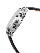 Automatik Uhren — Nestor — Chrono Diamond — Stahl Silber Leder
