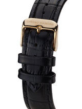 bracelet Uhren — Lederband Nestor — Band — schwarz gold