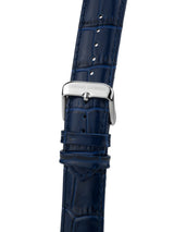 bracelet Uhren — Lederband Nestor — Band — blau silber