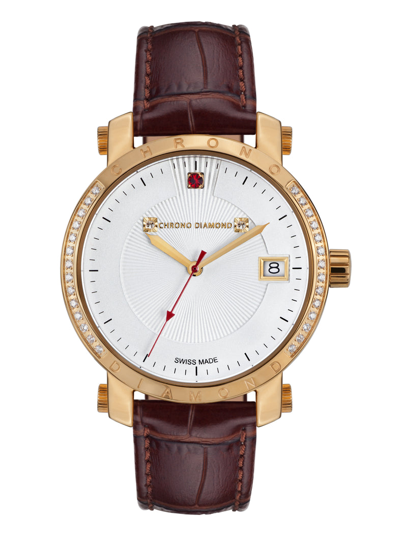 bracelet Uhren — Lederband Nesta — Band — braun gold