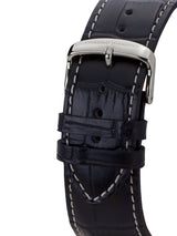 bracelet Uhren — Lederband Furia — Band — schwarz silber