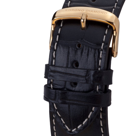 Lederband Furia — schwarz gold