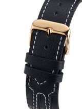 bracelet Uhren — Lederband Nereus — Band — schwarz gold
