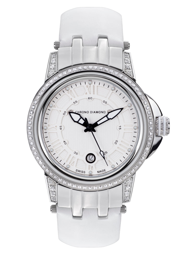 Automatik Uhren — Dionne — Chrono Diamond — Stahl Silber