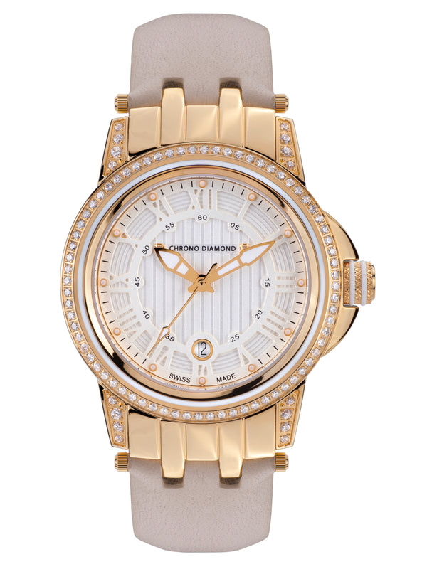 bracelet Uhren — Lederband Dionne — Band — beige gold