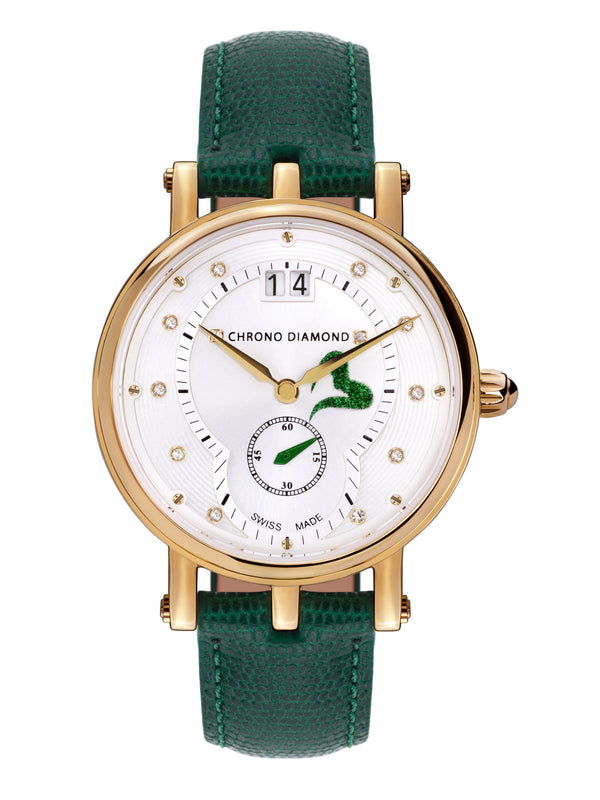 bracelet Uhren — Lederband Ariadne — Band — grün gold