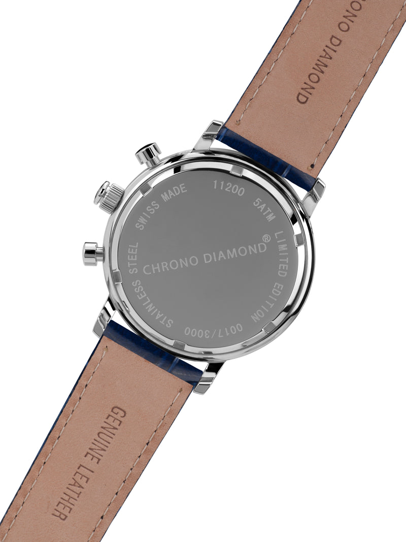 Automatik Uhren — Argos — Chrono Diamond — Stahl blau