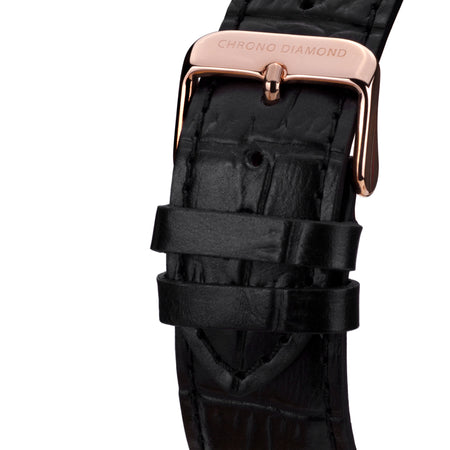 Lederband Argos — schwarz roségold