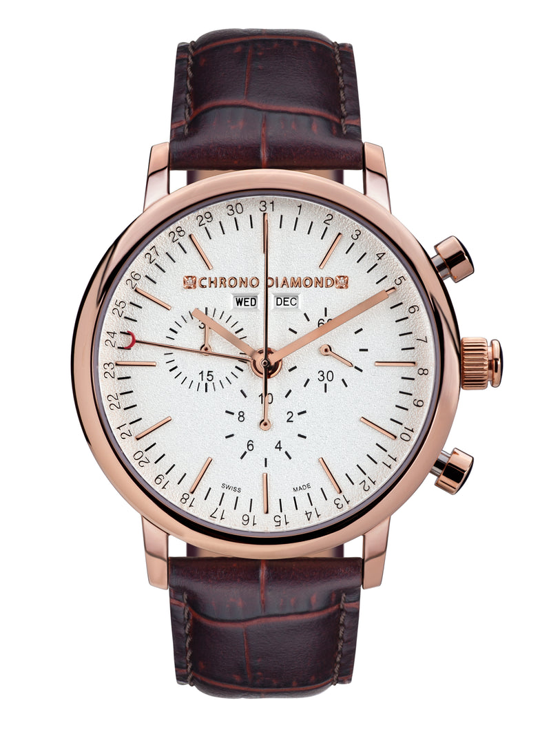 bracelet Uhren — Lederband Argos — Band — braun roségold