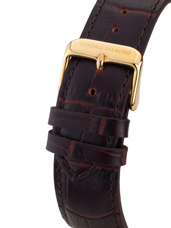 bracelet Uhren — Lederband Argos — Band — braun gold