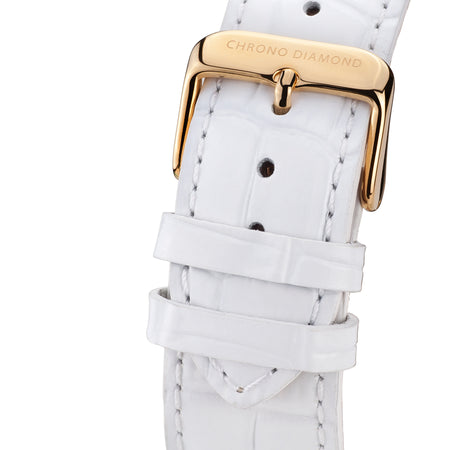 Lederband Argos — weiß gold