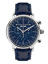bracelet Uhren — Lederband Argos — Band — blau silber