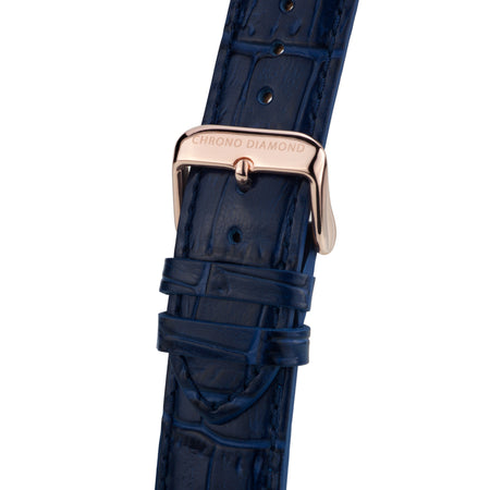 Lederband Argos — blau roségold
