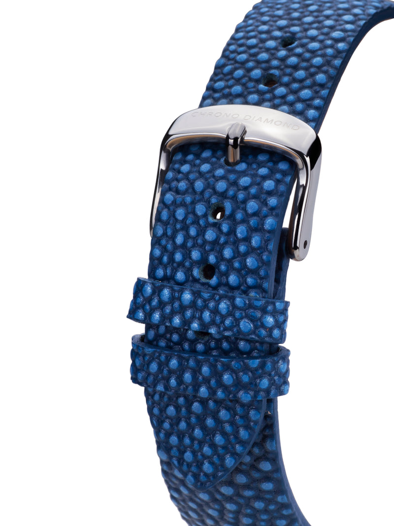 bracelet Uhren — Lederband Brisa — Band — blau silber