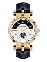 bracelet Uhren — Lederband Feronia — Band — schwarz gold