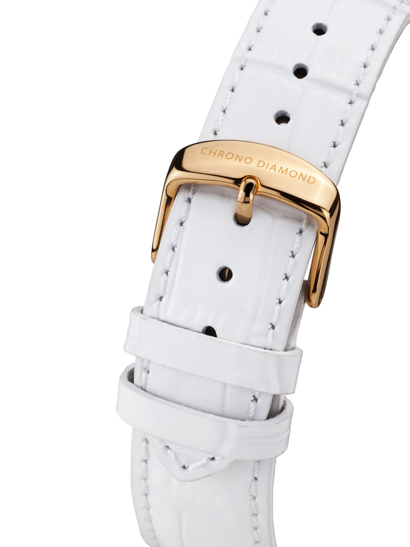bracelet Uhren — Lederband Feronia — Band — weiss gold