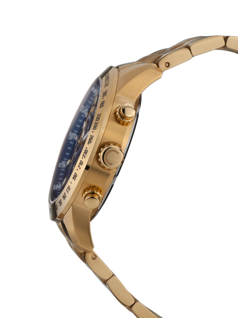 Automatik Uhren — Theseus — Chrono Diamond — Gold IP Blau