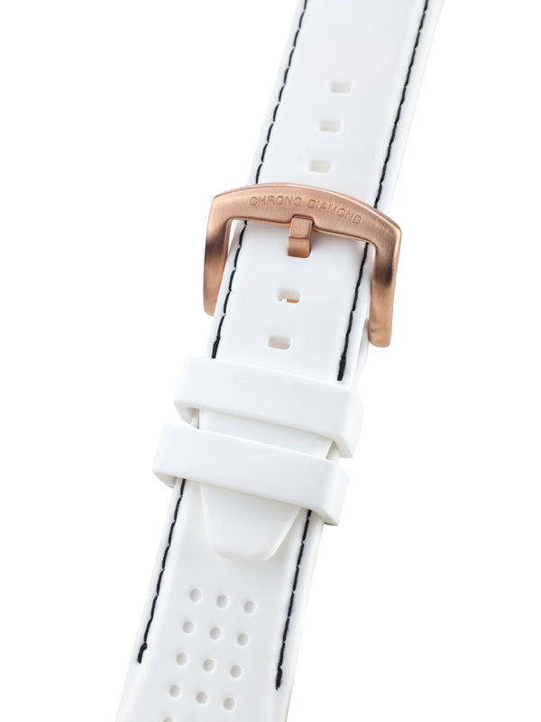 bracelet Uhren — Kautschukband Neelos — Band — weiss roségold