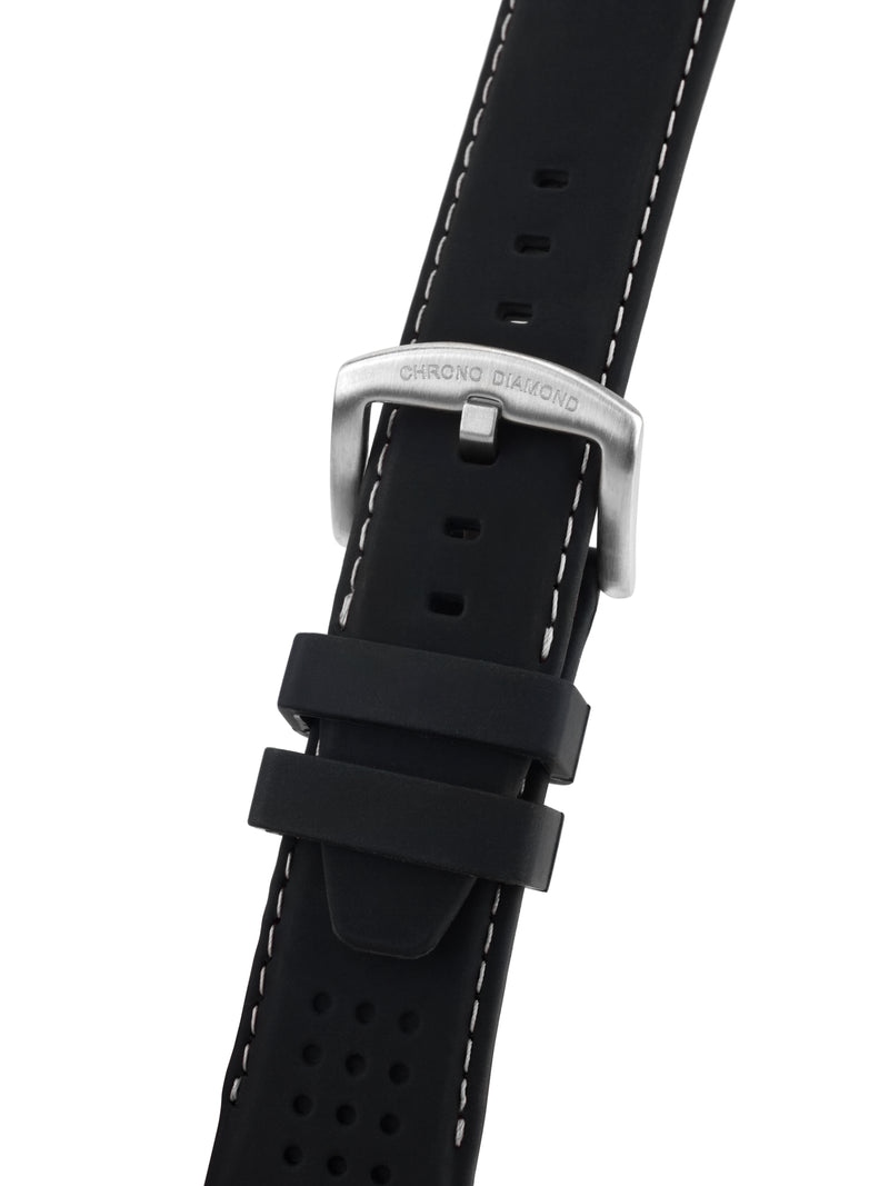 bracelet Uhren — Kautschukband Neelos — Band — schwarz silber