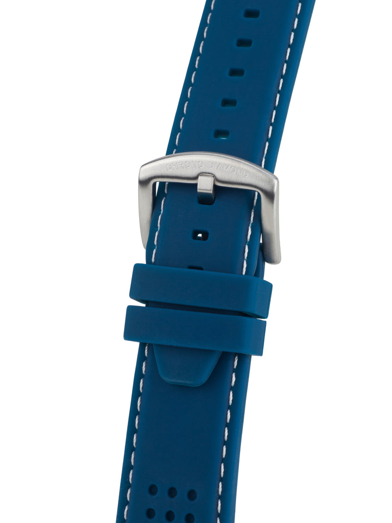 bracelet Uhren — Kautschukband Neelos — Band — blau silber