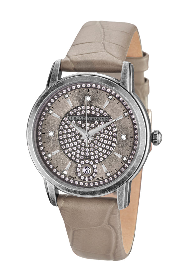 Automatik Uhren — Nymphe — Chrono Diamond — Antik Silber Silber