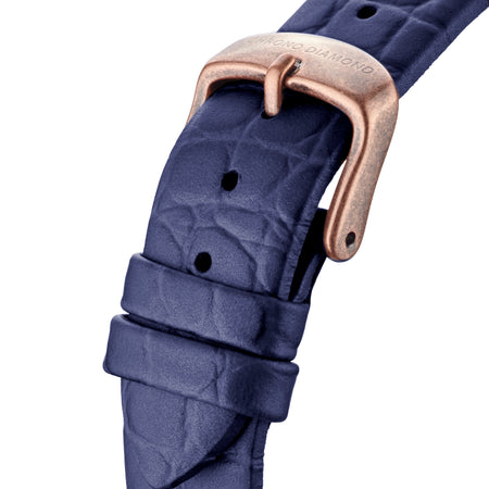 Lederband Nymphe — blau roségold