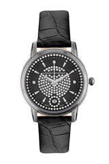 bracelet Uhren — Lederband Nymphe — Band — schwarz silber