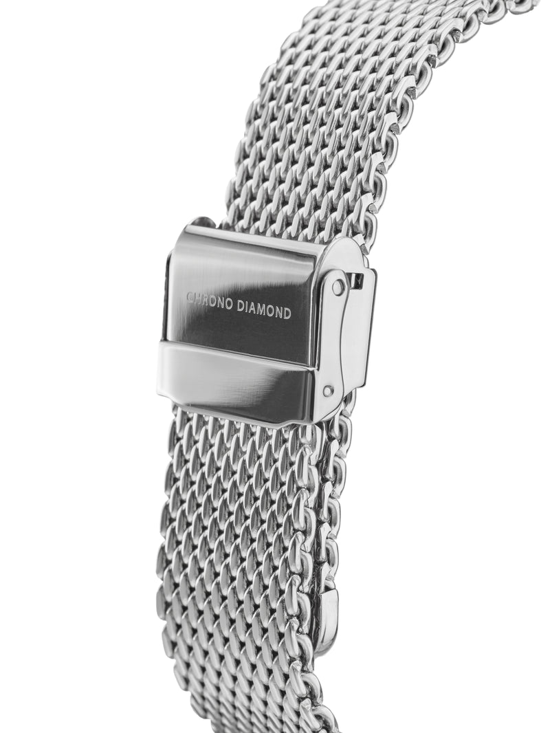 Automatik Uhren — Zelya — Chrono Diamond — Stahl Silber