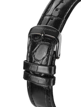 bracelet Uhren — Lederband Ilka — Band — schwarz silber