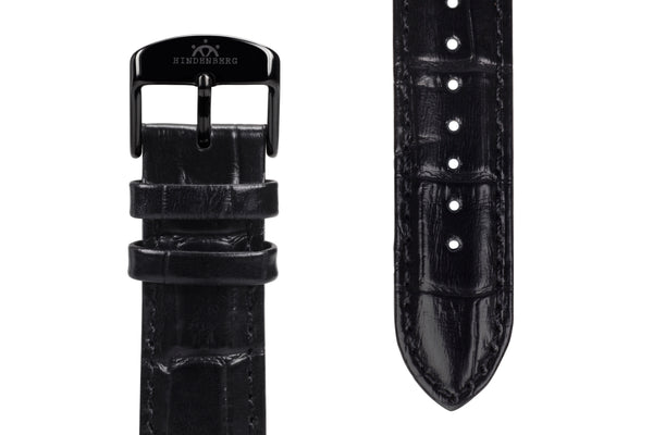 bracelet Uhren — Lederband Skeleton — Band — schwarz schwarz