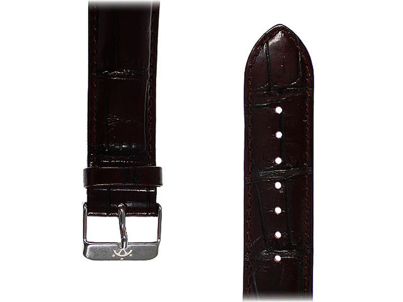 bracelet Uhren — Lederband Retrograde — Band — braun silber