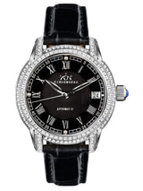 bracelet Uhren — Lederband Duchess — Band — schwarz silber