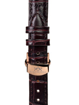 bracelet Uhren — Lederband Duchess — Band — braun roségold