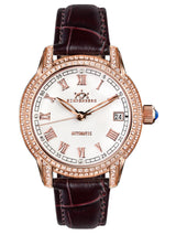 bracelet Uhren — Lederband Duchess — Band — braun roségold