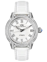 bracelet Uhren — Lederband Duchess — Band — weiss silber