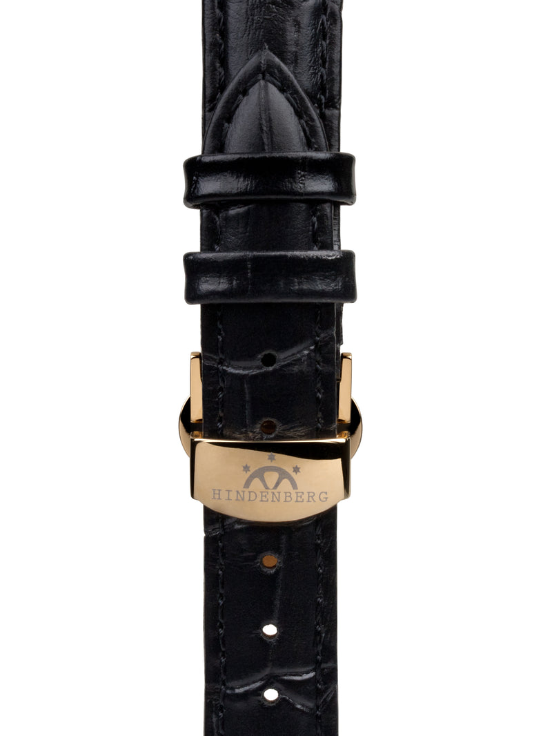 bracelet Uhren — Lederband Duchess — Band — schwarz gold