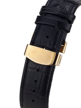 bracelet Uhren — Lederband Royal Date — Band — schwarz gold