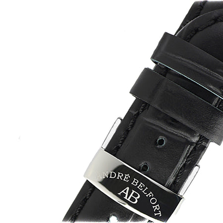 Lederband Royal Date — schwarz Stahl