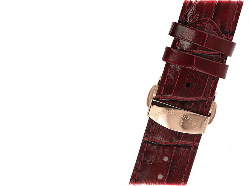 bracelet Uhren — Lederband Nouvelle Renaissance — Band — rot roségold