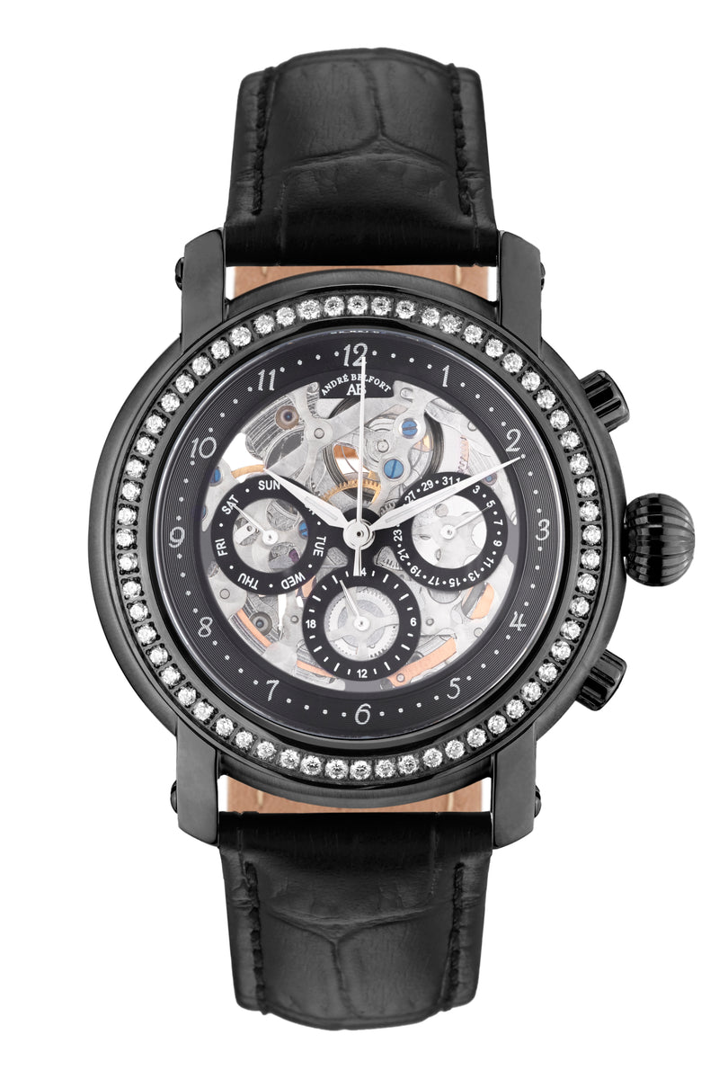 bracelet Uhren — Lederband Intemporelle — Band — schwarz IP schwarz