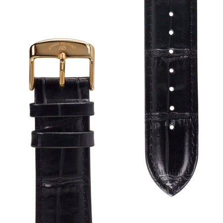 Lederband Calendrier — schwarz gold