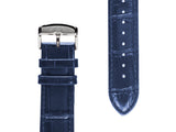 bracelet Uhren — Lederband Calendrier — Band — blau Stahl II
